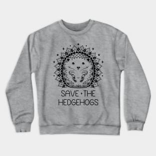 Save The Hedgehogs - Boho Mandala Hedgehog Crewneck Sweatshirt